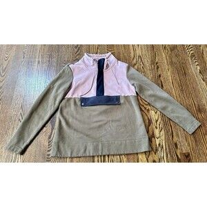 LL Bean Womens Signature Colorblock Sweatshirt Organic Cotton Long Sleeve Size S